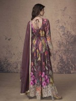 Plum Real Georgette Salwar Kameez